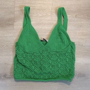 crochet top zara